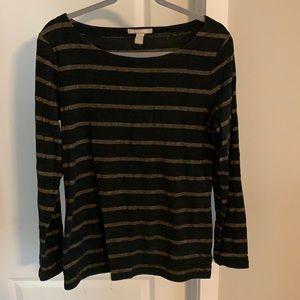 Great Condition Black and Gold Striped Tee
